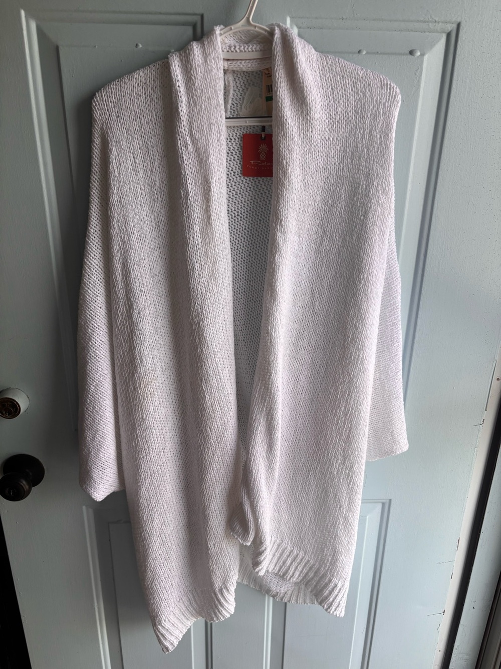 NWT Tommy Bahama Ticker Tape Pod Cardigan Sweater White Large X-Larg